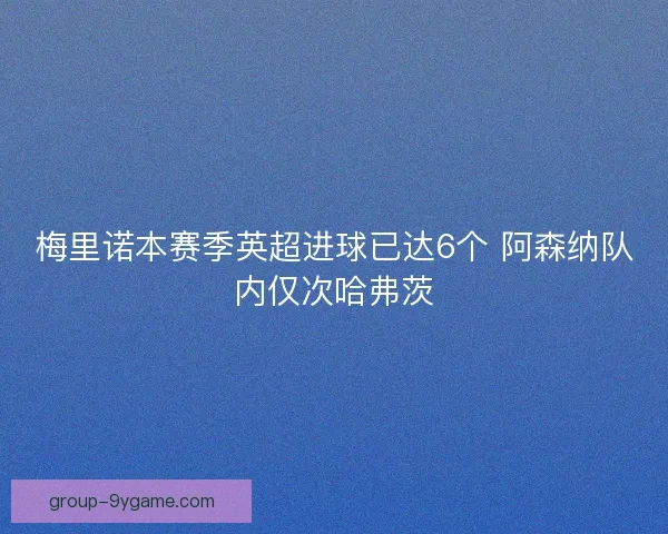 梅里诺本赛季英超进球已达6个 阿森纳队内仅次哈弗茨